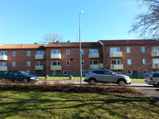Takomläggning och fönsterbyte på flerbostadshus, Billesholm